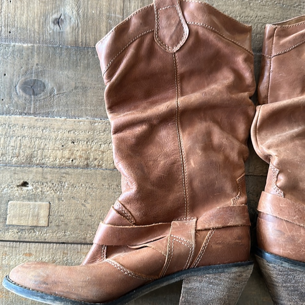 Steven Madden Cowboy Boots with Buckle Detail - Picture 8 of 11